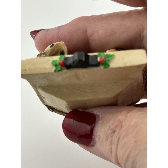 Wee Forest Folk "Christmas Morn" 1983 WP 2 Mice Fireplace Clay M-92 - Picture 7 of 9